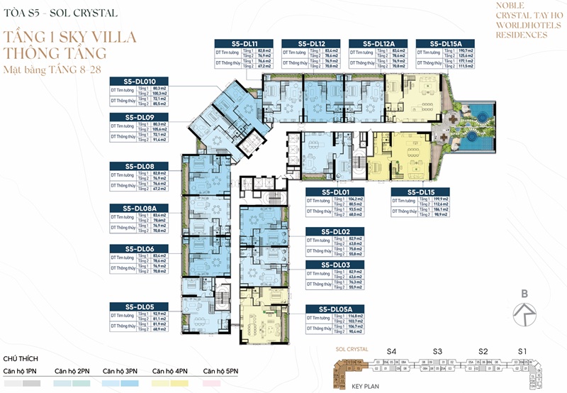Tầng 1 Sky Villa Tòa S5