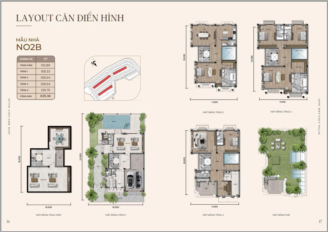 Thiết kế layout biệt thự Dự án Long Biên Golf Villas