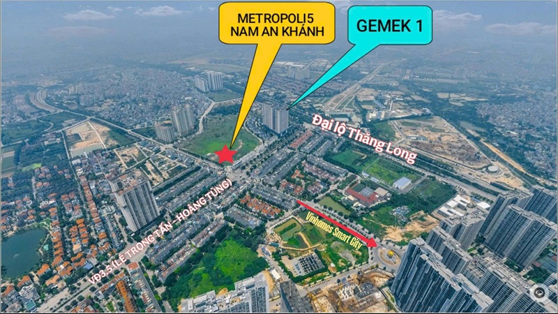 Vị trí Dự án Metropoli5 Nam An Khánh CĐT Capital Land