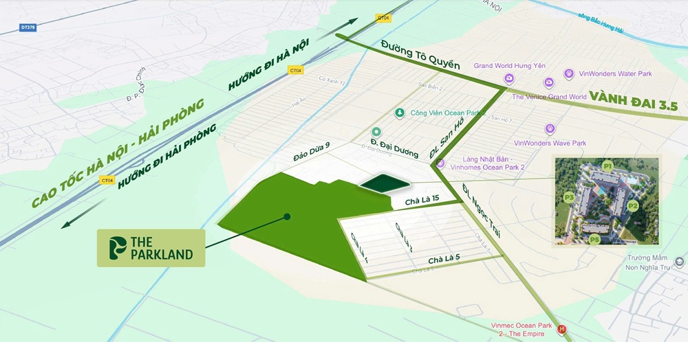 Vị trí The Parkland Imperia Ocean City