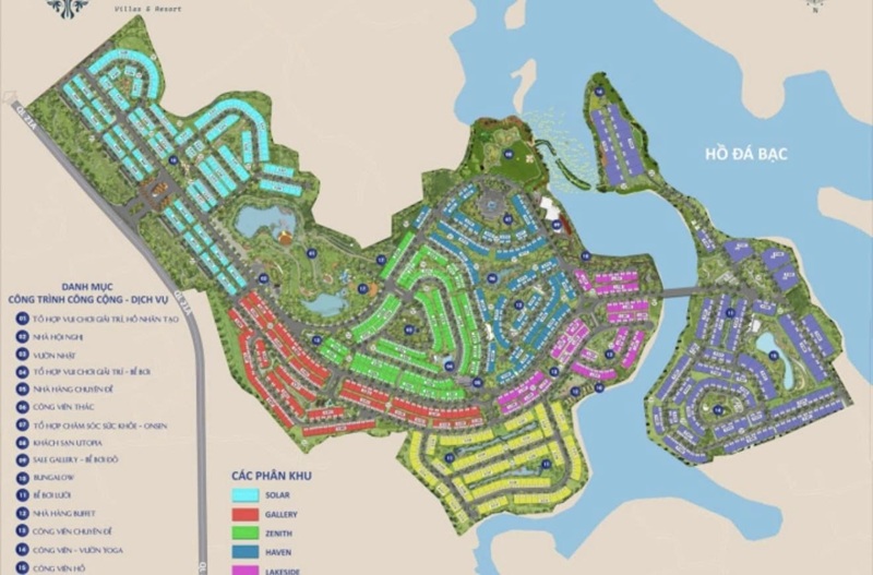 Mặt bằng Utopia Villas Resort