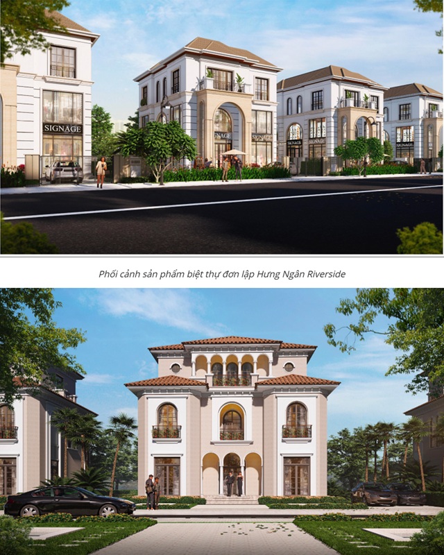 Phối cảnh sản phẩm biệt thự đơn lập Hưng Ngân Riverside