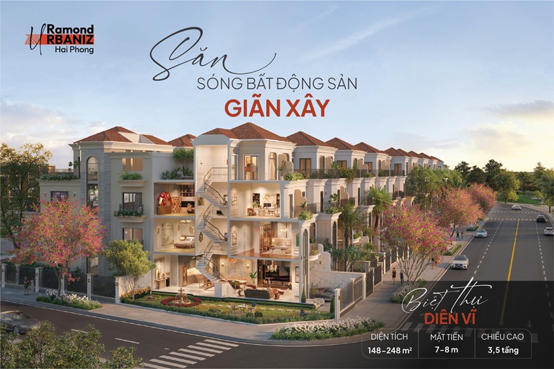 Biệt thự Khu đô thị Ramond Urbaniz Hai Phong