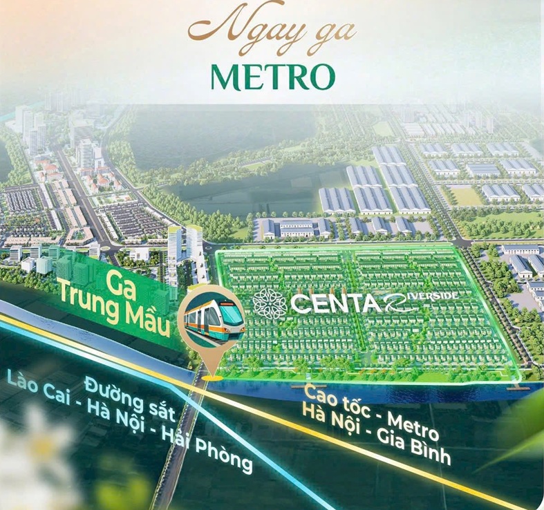 Centa Riverside – Mở Bán Đô Thị TOD Ga Trung Mầu bán giá rẻ