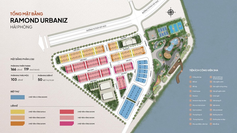Mặt bằng Ramond Urbaniz Hai Phong mở bán