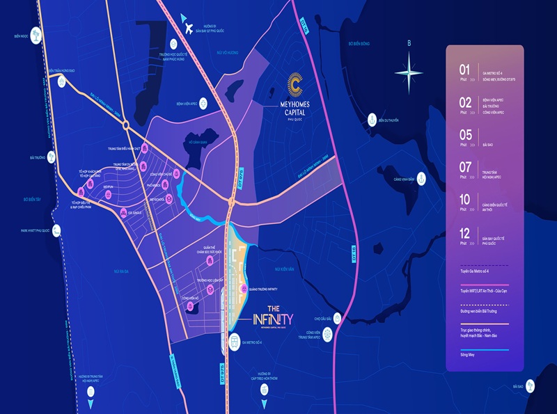 Vị trí The Infinity Meyhomes Capital Phú Quốc