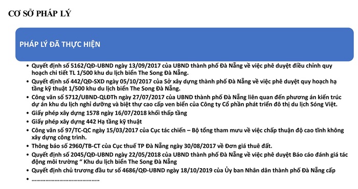 Pháp lý Chuyển nhượng The Song Danang Beach Villas