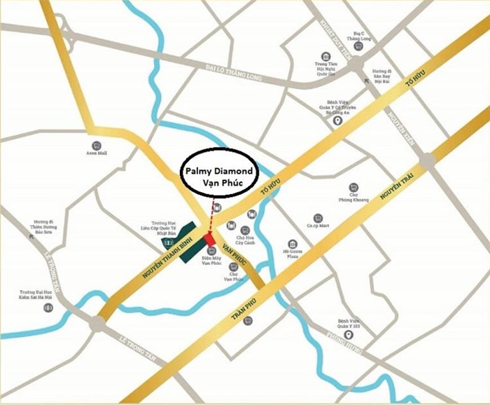 Vị trí Palmy Diamond Vạn Phúc