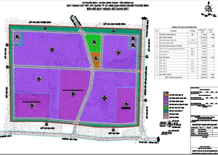 quy hoạch Chuyển nhượng Cụm công nghiệp 50,9 ha tại Long Thành Đồng Nai