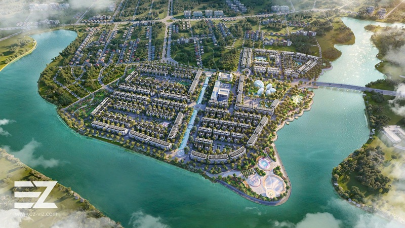 Khu đô thị Pearl Rivera Ha Noi Prime Land tọa lạc tại xã Mê Linh