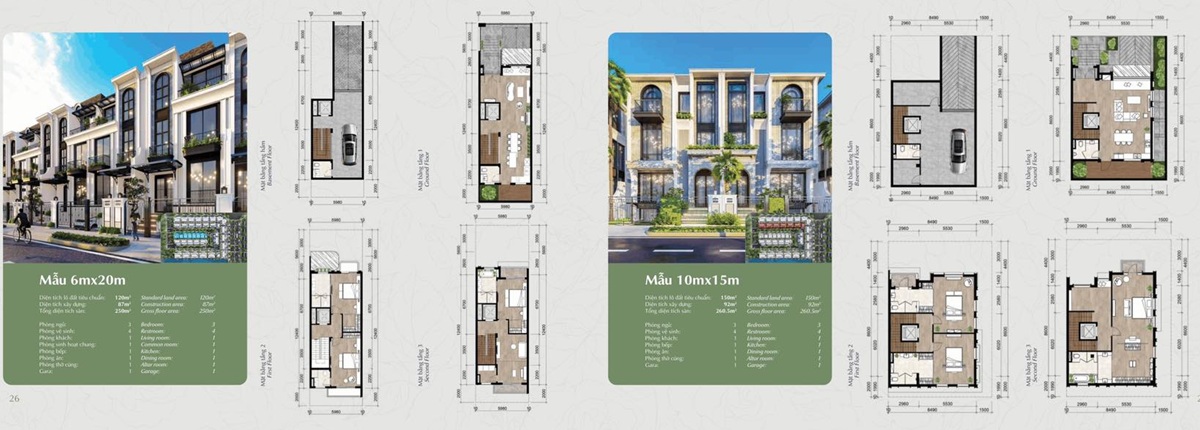 Mẫu biệt thự song lập Eden Residence Khu P Ciputra Hà Nội