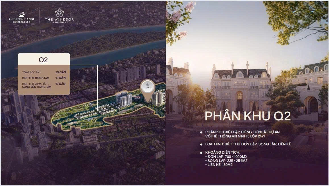 Phân Khu Q2 Dự án The Winsor Collection