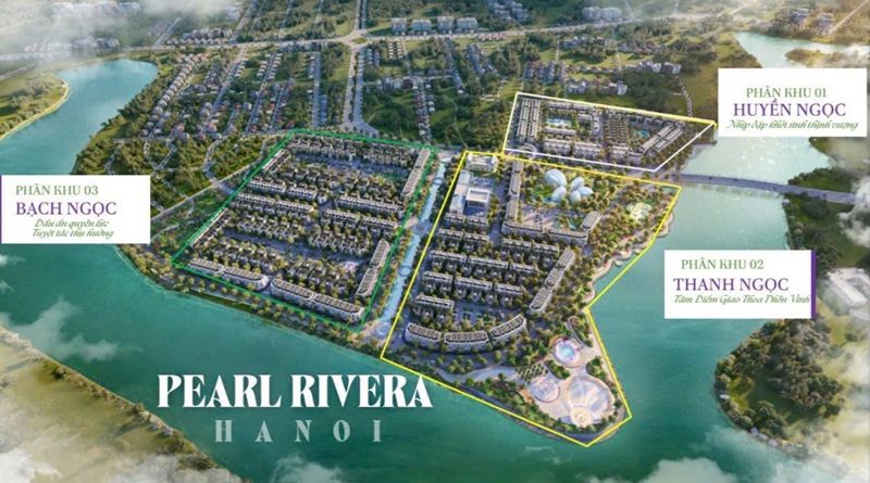 Phân Khu đô thị Pearl Rivera Ha Noi Prime Land tọa lạc tại xã Mê Linh