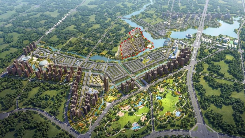 Vị trí Khu đô thị Pearl Rivera Ha Noi Prime Land tọa lạc tại xã Mê Linh
