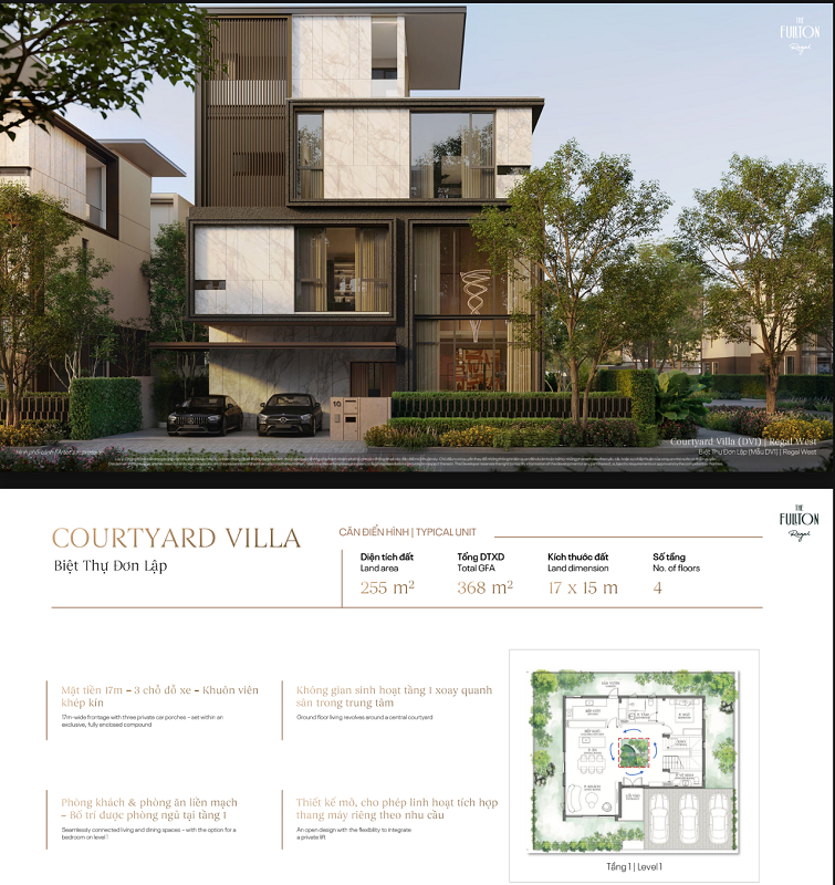Biệt thự đơn lập Fullton CapitaLand Development Vinhomes Ocean Park 3 The Crown Hưng Yên