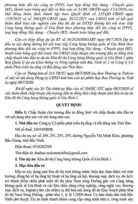 Khu đô thị Cảng hàng không Quốc tế Gia Bình 1 mở bán