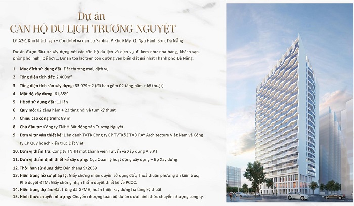 Khu khách sạn – Condotel và dân cư Saphia, phường Khuê Mỹ, quận Ngũ Hành Sơn, TP. Đà Nẵng