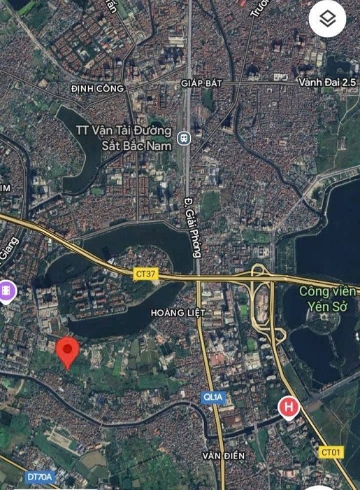 Vị trí Chuyển nhượng dự án liền kề 4,4ha tại Linh Đàm, Hoàng Mai