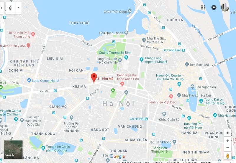 Vị trí Chuyển nhượng tòa nhà phức hợp Kim Mã, Ba Đình, Hà Nôi.