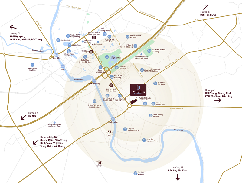 Vị trí Imperia The Regent MIK Bắc Ninh