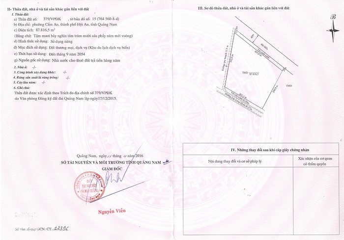 sổ đỏ Chuyển Nhượng Khu du lịch 5 THE PEARL HỘI AN, QUẢNG NAM, ĐÀ NẴNG.