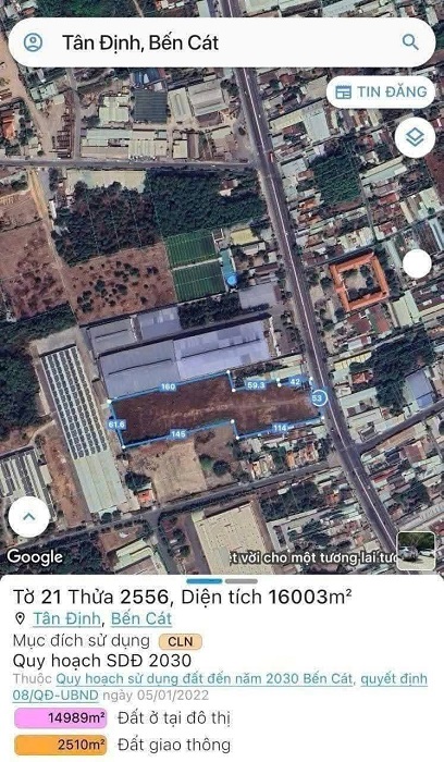 vị trí Chuyển nhượng mảnh đất 1.6 Ha đất Trung Tâm Thành Phố Mới, Bình Dương, HCM.