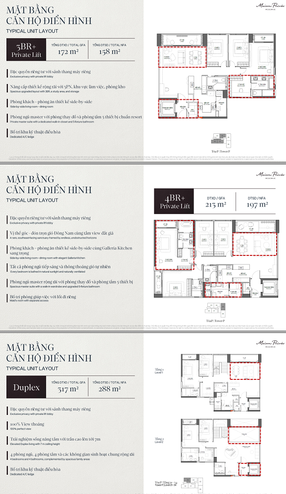 Thiết kế Tòa P Căn hộ chung cư Maison Privée Ciputra Tây Hồ mở bán