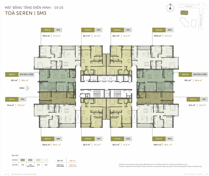 Tòa SM3 Greenera Southmark Tân Hoàng Minh Ngọc Hồi