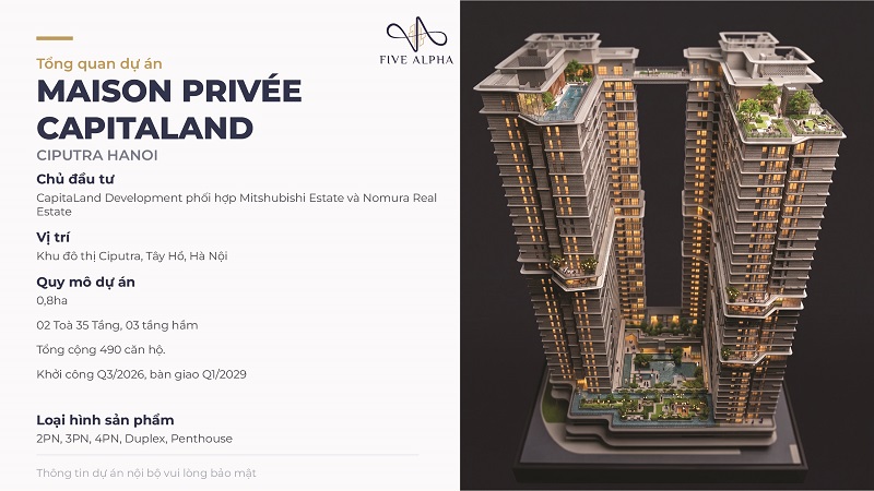 Căn hộ chung cư Maison Privée Tây Hồ Ciputa Hà Nội
