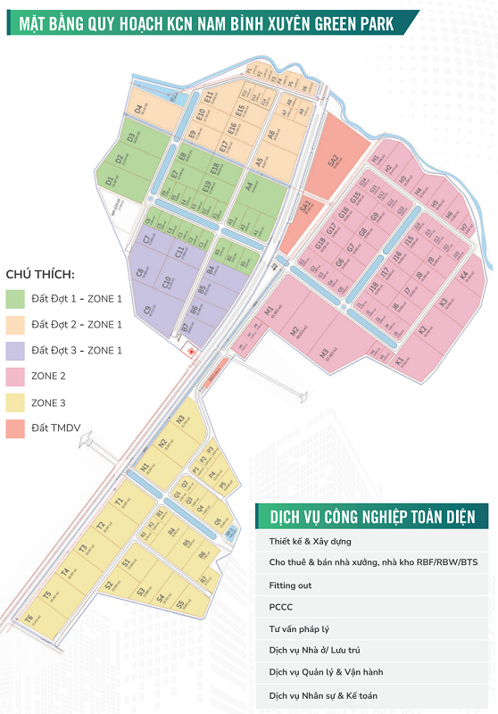 Mặt bằng Mua bán cho thuê Nam Bình Xuyên Green Park