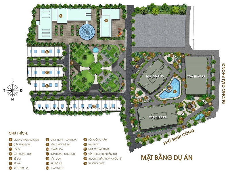 Mặt bằng Shophouse Imperial Plaza 360 Giải Phóng