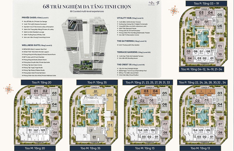 Mặt bằng các tầng Maison Privee của Capital Land