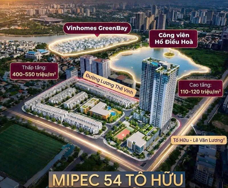 Bán shophouse chung cư 54 Mipec Tố Hữu