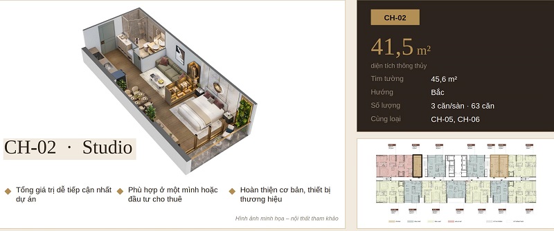 Căn hộ 41.5m2 Tara Maison Nhân Mỹ Mỹ Đình