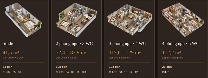 Layout căn hộ Tara Maison Nhân Mỹ Mỹ Đình Từ Liêm Hà Nội
