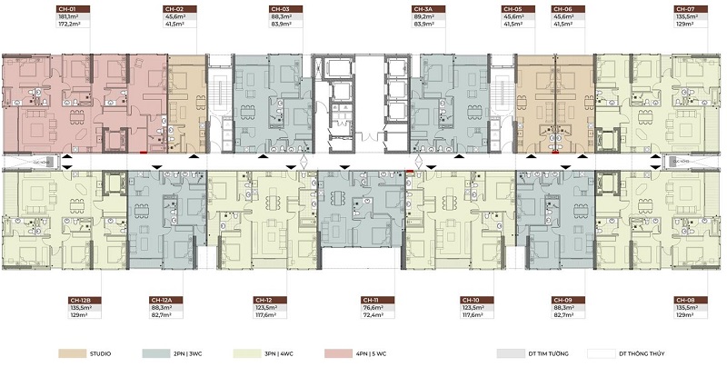Mặt bằng Căn hộ chung cư Tara Maison Nhân Mỹ Mỹ Đình Từ Liêm Hà Nội