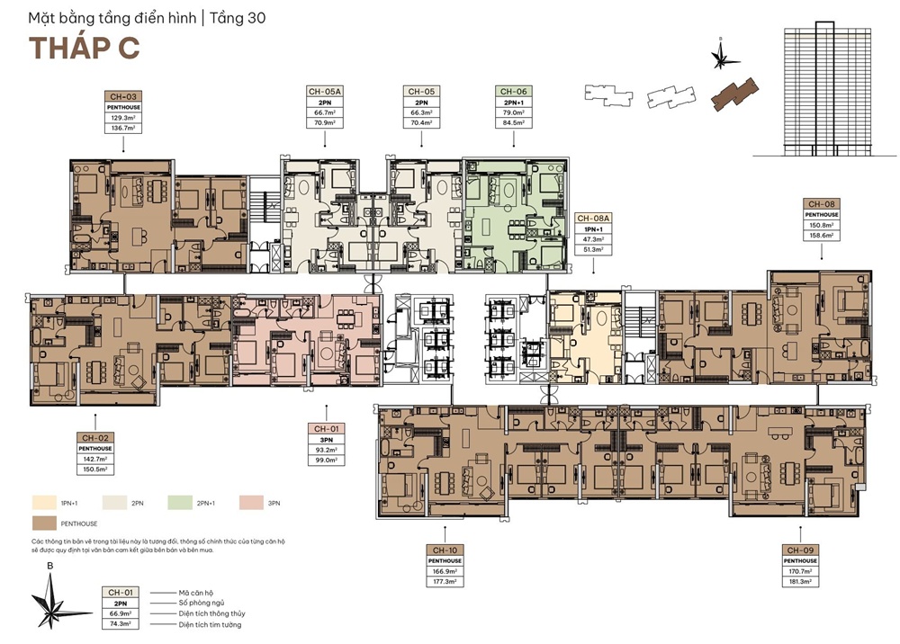 Tầng 30 tòa C Imperia The Regent