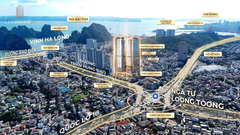 Vị trí căn hộ chung cư Landmark 35 Quảng Ninh