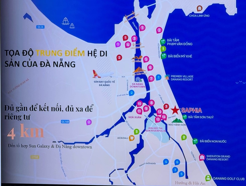 Vị trí căn hộ chung cư Sun Saphia Residence